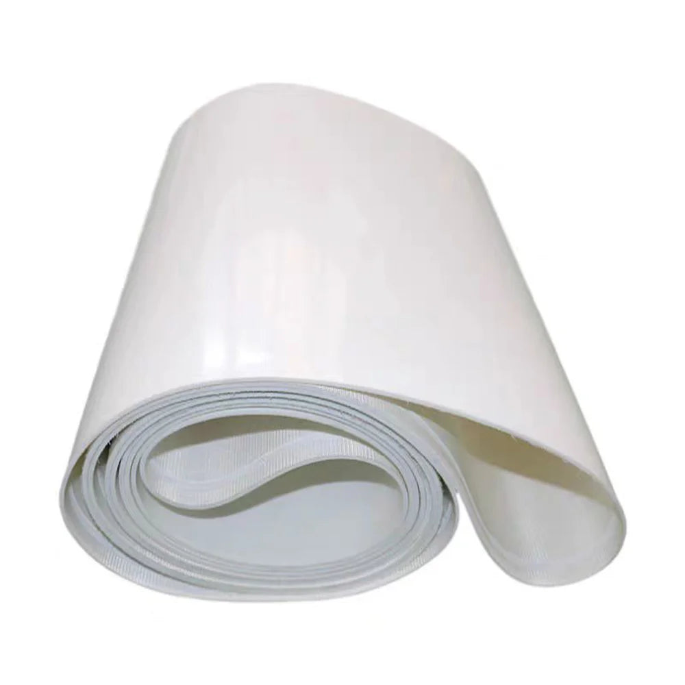 white pvc conveyor belt Perimeter:1600mm-1950mm Belt Width: 90/95/100/150/200/250/300mm (Can Customized Size)