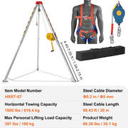 Load image into Gallery viewer, Amocart 1800/2600 lbs Confined Space Tripod Kit Winch Confined Space Rescue Tripod Fall Protection For  Confined Spaces

