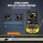 Amocart Sewer Camera 165ft/50m Self-Leveling Pipeline Inspection Camera with 9"1080P HD Screen  with Lights-12LED for Duct Pipe