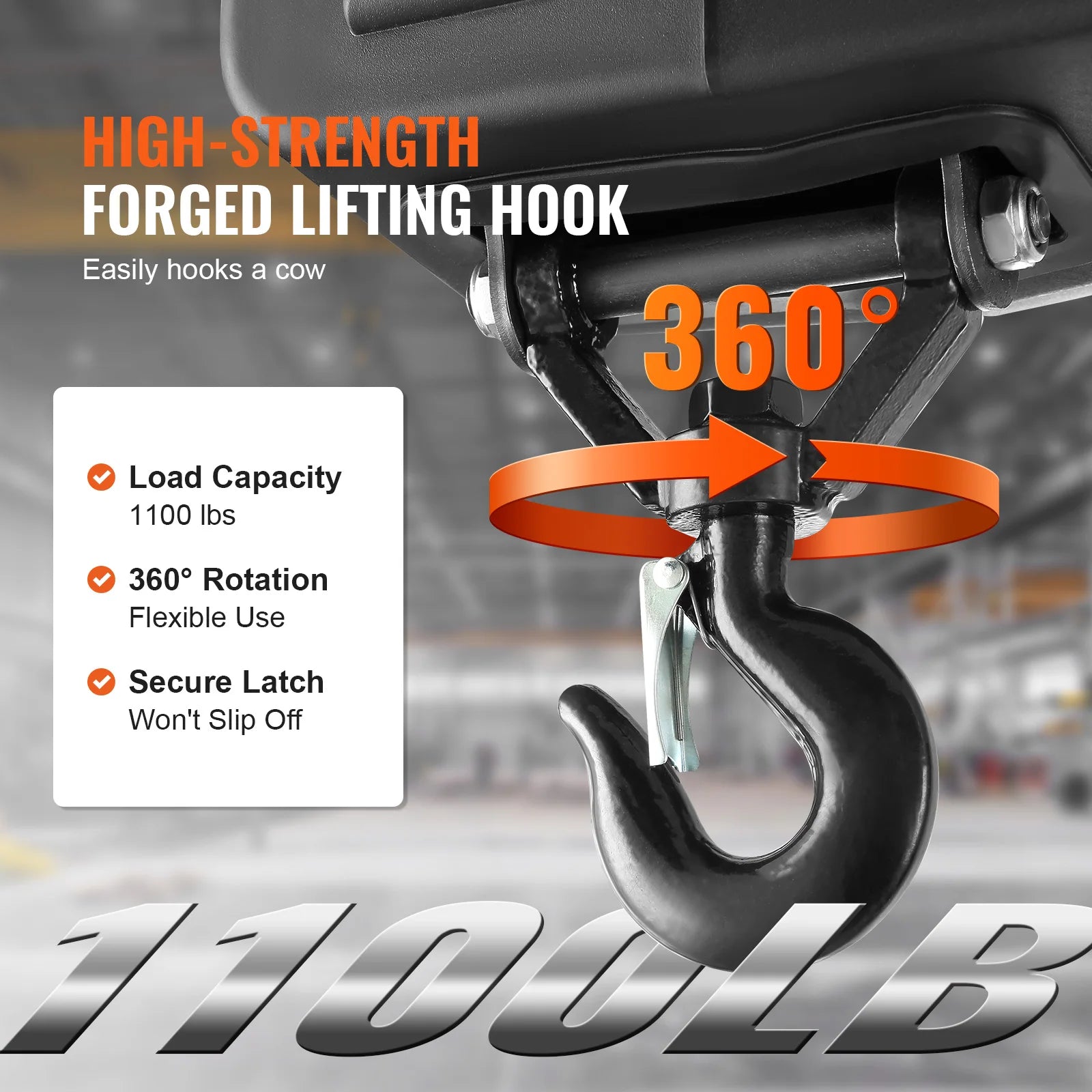 SucceBuy 1100lbs Electric Hoist Winch 2/3-in-1 Portable Power Winch Crane with Wireless Remote Control for Overload Protection