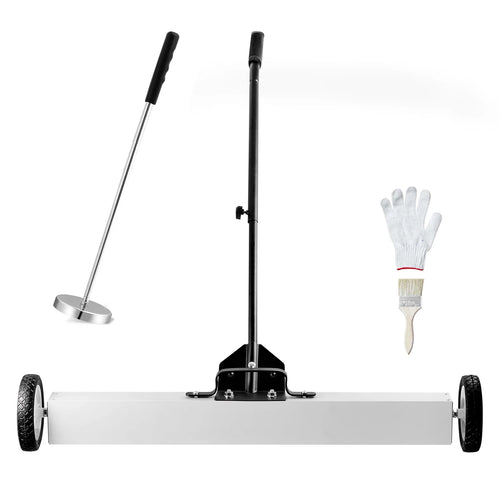 Amocart 36-Inch Magnetic Sweeper with Wheels 55 lbs Capacity  Telescoping Magnetic Pickup Tool Adjustable for Workshop Garage