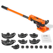 Charger l'image dans la visionneuse de galerie, Amocart Manual Pipe Bender 7 Bending Dies Multifunction Steel Copper Tube Bending Machine Lever Heavy Duty Tube Bender Tools
