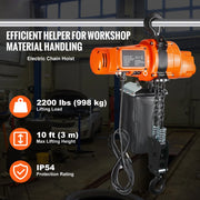 Charger l'image dans la visionneuse de galerie, Amocart 2200 lbs Electric Chain Hoist Single Phase Overhead Lifting Crane with Chain 10 ft  Wired Remote Control for Garage
