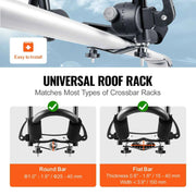 Charger l'image dans la visionneuse de galerie, Porte-kayak SucceBuy 2 paires barres en J Porte-bagages souple Pliant rapide Montage supérieur Support d'arrimage pour planche de surf, canoë, ski
