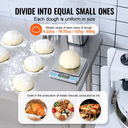 Load image into Gallery viewer, SucceBuy Dough Divider Rounder 10PCS Manual Dough Equal Divider Machine Hand Press Dough Cutter with Steel Tray and Blade - AMOCART
