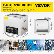 Load image into Gallery viewer, SucceBuy 2L 3L 6L 10L 15L Upgraded Ultrasonic Cleaner Lave-Dishes Portable Washing Machine Diswasher Ultrasound Home Appliances
