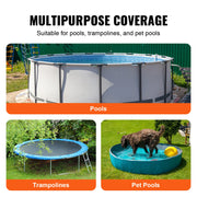 Load image into Gallery viewer, Amocart 18/15Ft Round Pool Cover Solar Covers for Above Ground Pools Safety Pool Cover with Drawstring Design Black
