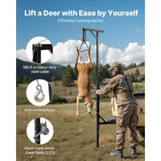Bild in Galerie-Viewer laden, SucceBuy 400/500/600Lbs Truck Hitch Game Hoist with &amp; Adjustable Height Hunting Deer Hoist Winch for Skinning &amp; Cleaning Game
