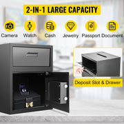 Load image into Gallery viewer, SucceBuy Electronic Safe Deposit Box With Drop Slot Secret Hidden Piggy Bank Security Digital Access 2 Keys for Store Money Guns - AMOCART
