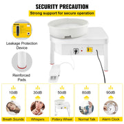 Load image into Gallery viewer, SucceBuy Pottery Wheel 14in/36cm Pottery Forming Machine with Foot Pedal Pottery Wheel for Adults 450W Electric Pottery Wheel
