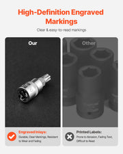 Load image into Gallery viewer, SucceBuy Torx Bit Socket and External Torx Socket Set 60-Piece T6-T70 TT6-TT70 TP8-TP60 E4-E24 S2 Alloy Steel and Cr-V Steel
