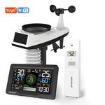 Professional Wi-Fi Wireless Weather Station with 7-in-1 Outdoor Weather Sensor, Large Full-Color LCD, 433MHz, 300ft Range, App