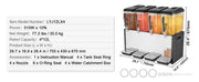 Bild in Galerie-Viewer laden, Amocart 4 Tanks Commercial Beverage Dispenser 10L/12L Per Tank Juice Dispenser Stainless Steel Ice Tea Drink Machine
