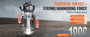 Load image into Gallery viewer, Amocart 37.77cc Gas-Powered T Post Driver 4-Stroke Engine Gasoline Fence Piling Pounder with 3 Post Driving Head(45/55/88 mm)
