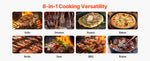 WiFi App-Controlled Pellet Grill, Amocart BBQ Smoker with LCD Controller for Camping