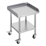 Amocart Stainless Steel Work Table Commercial Food Prep Worktable with 4 Wheels Heavy Duty Prep Worktable for Restaurant Home