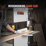 Amocart 10/14Inch Band Saw 2-Speed Continuously Viable Benchtop Bandsaw & Optimized Work Light for Woodworking Aluminum Plastic