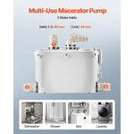 SucceBuy Macerator Pump 500W 29 GPM Flow 26ft/8m Head Sewerage Toilet Pump for Kitchen, Basement, Shower, Sink, Laundry, Bathtub
