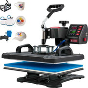 Load image into Gallery viewer, SucceBuy Heat Press 5in1 Heat Press Machine 12x15in Clamshell Sublimation Transfer Printer Digital Precise Temperature Control
