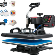 Load image into Gallery viewer, SucceBuy Heat Press 5in1 Heat Press Machine 12x15in Clamshell Sublimation Transfer Printer Digital Precise Temperature Control
