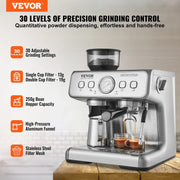 Load image into Gallery viewer, Amocart Espresso Machine with Grinder 15 Bar Semi-Automatic Espresso Coffee Maker with Milk Frother Steam Wand
