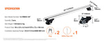 Amocart Roof Rack CrossBar Adjustable Aliuminum Roof Rail Crossbar Baggage Luggage Carrier 200LBS  Crossbars for SUVs, Sedans