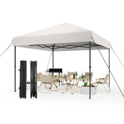 Load image into Gallery viewer, 10x10 ft Heavy Duty Pop Up Canopy Tent - Outdoor Gazebo with 210D Oxford Fabric, Rust-Resistant Frame, Quick Setup, 3 Adjustable Heights, UV Protection, Roller Bag, Weight Bags, Stakes, Guy Ropes
