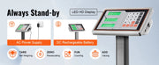 Bild in Galerie-Viewer laden, Amocart Computing Digital Platform Scale 660 lbs Load with LB/KG Tare Price Calculator Stainless Steel High-Definition Display
