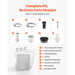 SucceBuy Utility Sink Pump 36 ft 1 HP 2200 GPH with 3 Water Inlets 1 Outlet Aluminum for Sink Shower Wash Bin Kitchen Basement