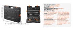 Amocart Mechanics Tool Set and Socket Set 1/4" 3/8" 1/2" Drive Deep Standard Sockets 450 Pcs SAE and Metric Mechanic Tool Kit