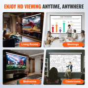 Load image into Gallery viewer, Amocart Manual Pull Down Projector Screen 100 inch 16:9 4K 1080 HD Retractable Projector Screen for Family Home Office Theater
