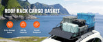 SucceBuy Roof Rack Cargo Basket 46"x 36" x 4.5"/64" x 39" x 6" Rooftop Cargo Carrier Heavy-duty 200 LBS Capacity Universal Roof