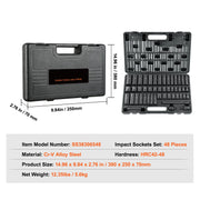 Load image into Gallery viewer, Amocart 26/65PCs US Drive Impact Socket Set Deep Standard Socket Set SAE Metric 6 Point CR-V Cr-Mo Alloy Steel Auto Repair
