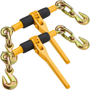 Load image into Gallery viewer, Amocart 2/4pcs Ratchet Chain Binders 1/4"-5/16" Load Binder with 2 Hooks Tie Downs Tow Chain for Flatbed Trailer Transport
