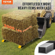 Load image into Gallery viewer, SucceBuy 43" Clamp on Pallet Forks 2000lbs Tractor Bucket Forks Heavy Duty Pallet Forks for Tractor Attachment Skid Steer
