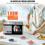 Amocart Automatic Ice Cream Maker with Built-in Compressor 2 Quart No Pre-freezing Fruit Yogurt Machine Electric Sorbet Maker