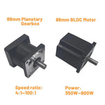 DC48V BLDC Nema34 86mm 350W-800W Brushless Motor Gearbox Kit 220VAC/310VDC Worm Gear Gearbox 3000RPM