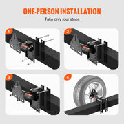 Bild in Galerie-Viewer laden, SucceBuy 160 lbs Spare Tire Carrier with Mounting Screws Bracket Lugs On Bolt Patterns Tire Mount Wheel Holder for Trailers RV
