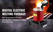 Load image into Gallery viewer, Amocart 1350W Gold Melting Furnace with 1 kg and 3 kg Ceramic Crucible Ingot Die for Processing of Gold Silver Aluminum Copper
