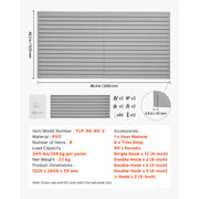 Charger l'image dans la visionneuse de galerie, Amocart 8x4ft White/Grey Slat Wall Paneling PVC Garage Slatwall with Accessories Adjustable Tool Storage Panel Fits for Display
