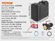 Load image into Gallery viewer, SucceBuy Fuel Transfer Pump 12V DC 10 GPM 1/4 HP Portable Electric Diesel Transfer Pump with Automatic Shut-Off Fuel Nozzle  Box - AMOCART
