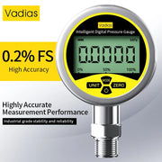 Load image into Gallery viewer, Digital Pressure Manometer -0.1-60Mpa Digital Pressure Gauge 80mm Pressure Manometer M20*1.5 0.2% SS304 Digital Pressure Gauge

