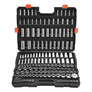 Load image into Gallery viewer, Amocart Socket Set 3/8 &amp; 1/4 &amp; 1/2 in Drive Socket Tool Set SAE and Metric Chrome Plated CR-V Alloy Steel for Automotive Repair
