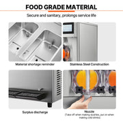 Bild in Galerie-Viewer laden, Amocart Commercial Slushy Machine 12L Singal or Double Tanks Cool and Freeze Modes, Stainless Steel Margarita Smoothie Frozen Drink Maker Slushie Machine for Party Cafes Restaurants Bars Home
