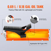 Load image into Gallery viewer, SucceBuy 10,000PSI Air Hydraulic Pump 0.18 Gal Reservoir Metal Shell Air Actuated Treadle Foot Pump for Precision Industrial Use - AMOCART
