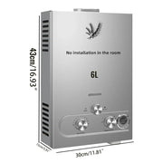 Load image into Gallery viewer, 6L/8L/10L/12L/16L/18L LPG Water Heater, On-Demand Instant Hot Water System for Propane &amp; Butane Gas, Tankless Home Use Boiler
