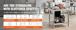 Amocart Stainless Steel Work Table Commercial Heavy Duty Food Prep Worktable with Adjustable Height for Restaurant Home