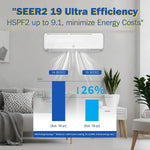 18000 Btu Mini Split Ac/Heating System, 19 SEER2 230V Inverter Wall-Mounted Ductless AC Unit Cools Rooms Up to 1250, Custom