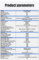 ANENJI Split Phase 12KW 48V Hybrid Solar Inverter Parallel 4.2KW 24V Inverter Pure Sine 120V 220V On Grid MPPT 200A Solar Charger PV 500V