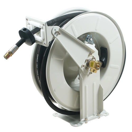 SucceBuy 33/50/66ft Fuel Hose Reel Extra Long Retractable Spring Driven Auto Swivel Rewind for Auto Repair Heavy Industries